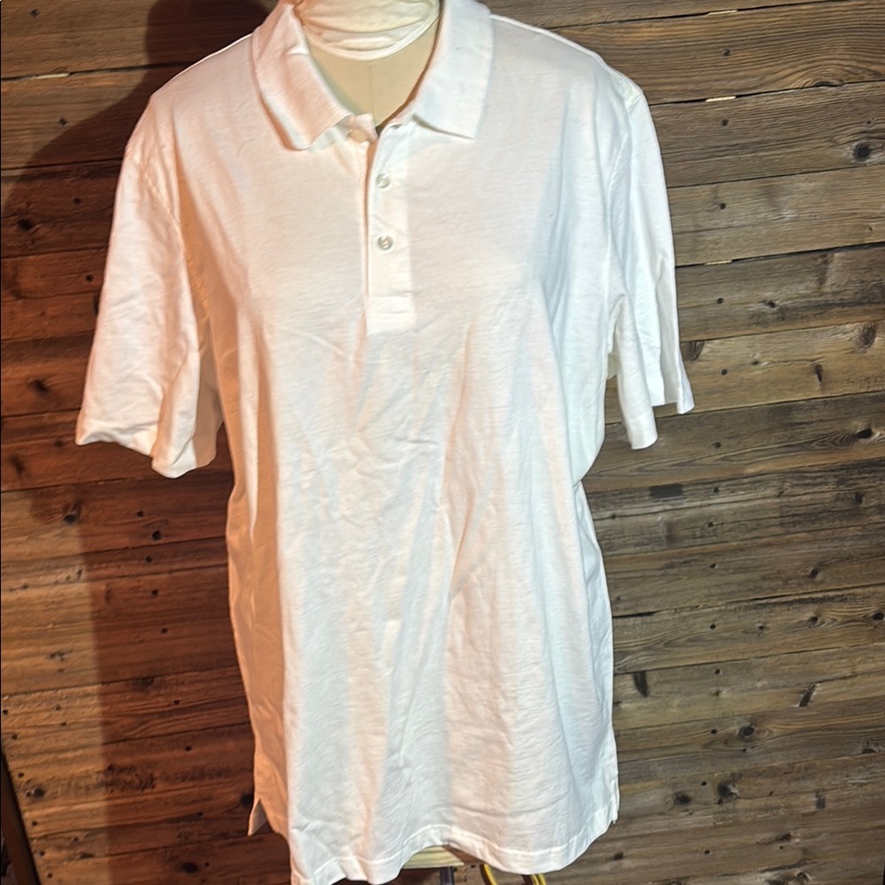 George White Polo Shirt Soft Cotton Casual